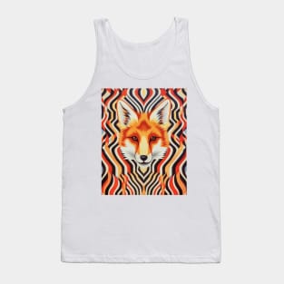 Spectrum Fox: Radiant Op Art Red Fox Tank Top